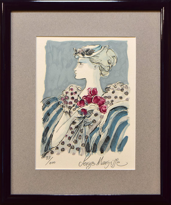 サージ マルジス(Serge Marjisse)「赤い花」リトグラフ 絵画買取・販売