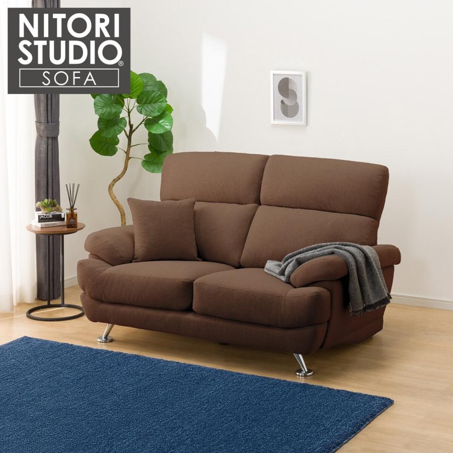 ニトリ（NITORI） 2人掛け布張りソファ(Nポケット BS13 AQ-BR) ニトリ